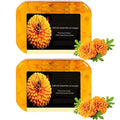 NHIKLATA 2PCS Turmeric Handmade Soap, Natural Organic Ginger Soap, Lymphatic - TrustMedUSA