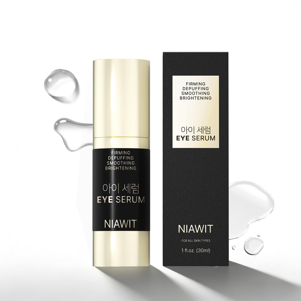 NIAWIT Eye Serum – Anti-Fatigue Eye Care for Dark Circles, Puffiness & Fine Lines with Niacinamide, Peptides & Caffeine – Gentle Clean Beautiful for Daily Use Around the Delicate Eye Area - Maple Wellness Supplements