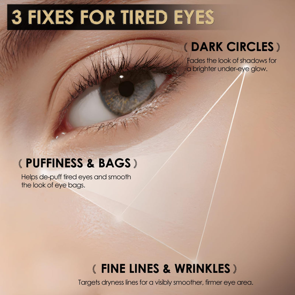 NIAWIT Eye Serum – Anti-Fatigue Eye Care for Dark Circles, Puffiness & Fine Lines with Niacinamide, Peptides & Caffeine – Gentle Clean Beautiful for Daily Use Around the Delicate Eye Area - Maple Wellness Supplements