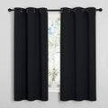 NICETOWN Pitch Black Solid Thermal Insulated Grommet Blackout Curtains/Drapes for Bedroom Window - Maple Wellness Supplements