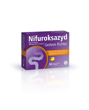 NIFUROKSAZYD RICHTER 100mg, 24 tablets For the digestive system - TrustMedUSA