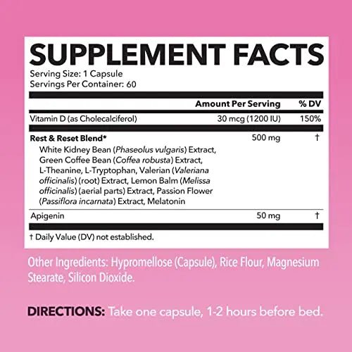 Night Time Fat Burner for Women | Weight Loss and Sleep Support Blend With Apigenin - TrustMedUSA