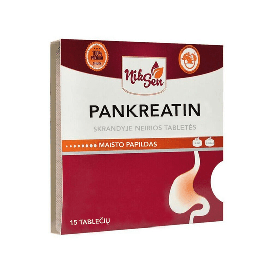 NikSen Pancreatin 10000 Natural Digestion Enzymes панкреатин, 15 tablets - TrustMedUSA