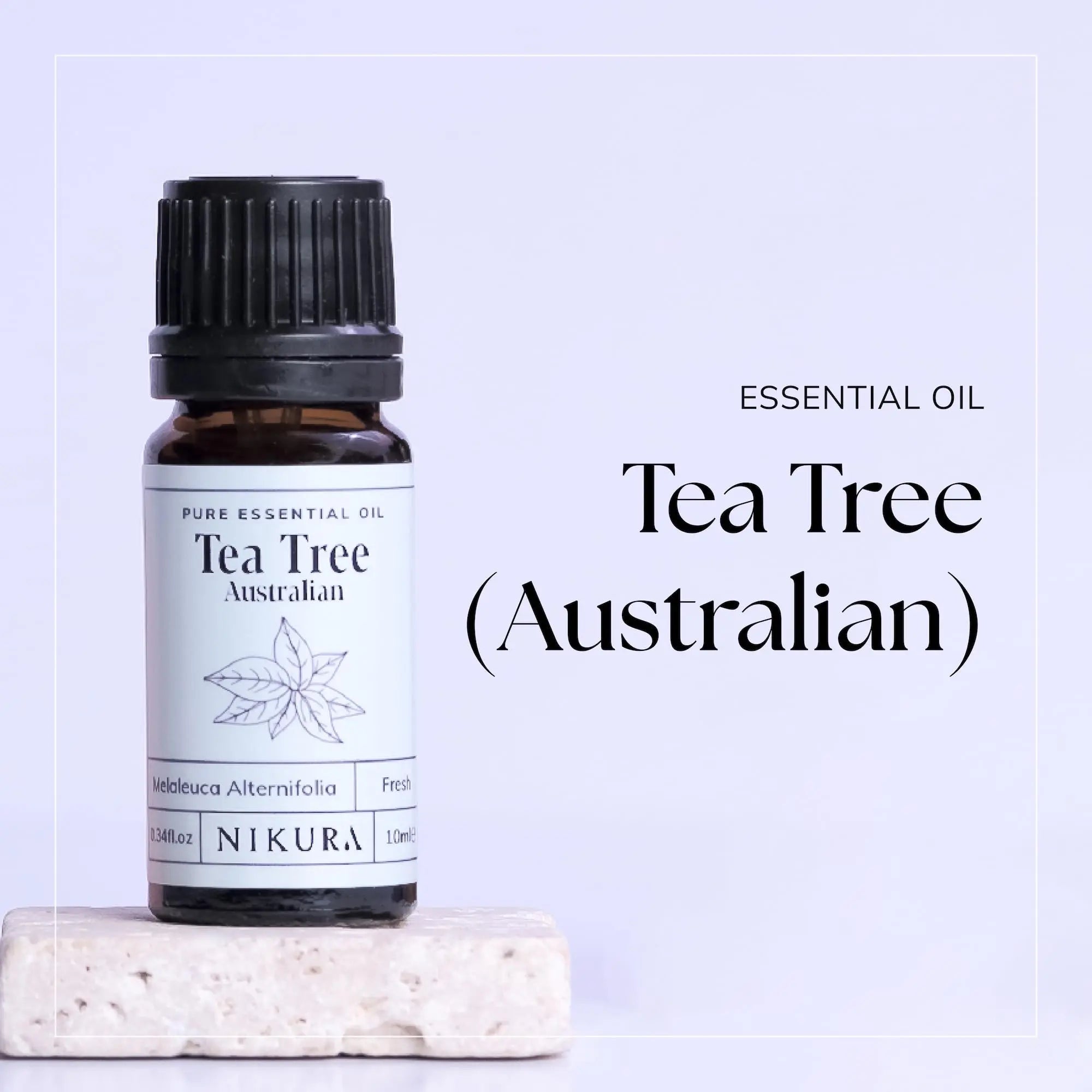 Nikura Pure Australian Tea Tree Essential Oil for Skin, Nail Fungus, Face, Hair, Acne - TrustMedUSA