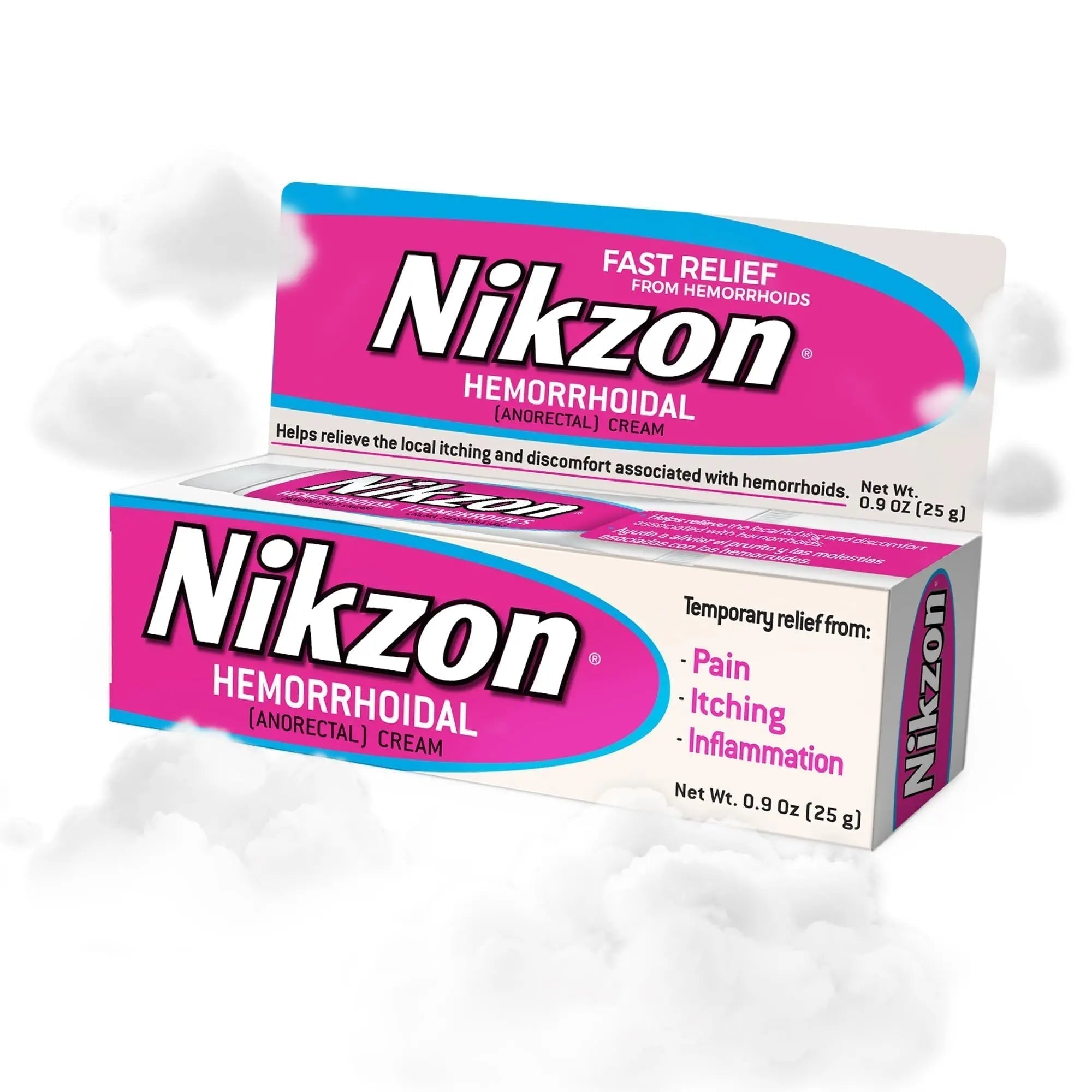 Nikzon Hemorrhoid Cream | Double Effect for Pain & Swelling, Numbs Irritated Anorectal Area, Soothing & Fast-Acting Formula, Dual-Action Hemorrhoid Treatment, 0.9 Oz, 1-Pack - TrustMedUSA