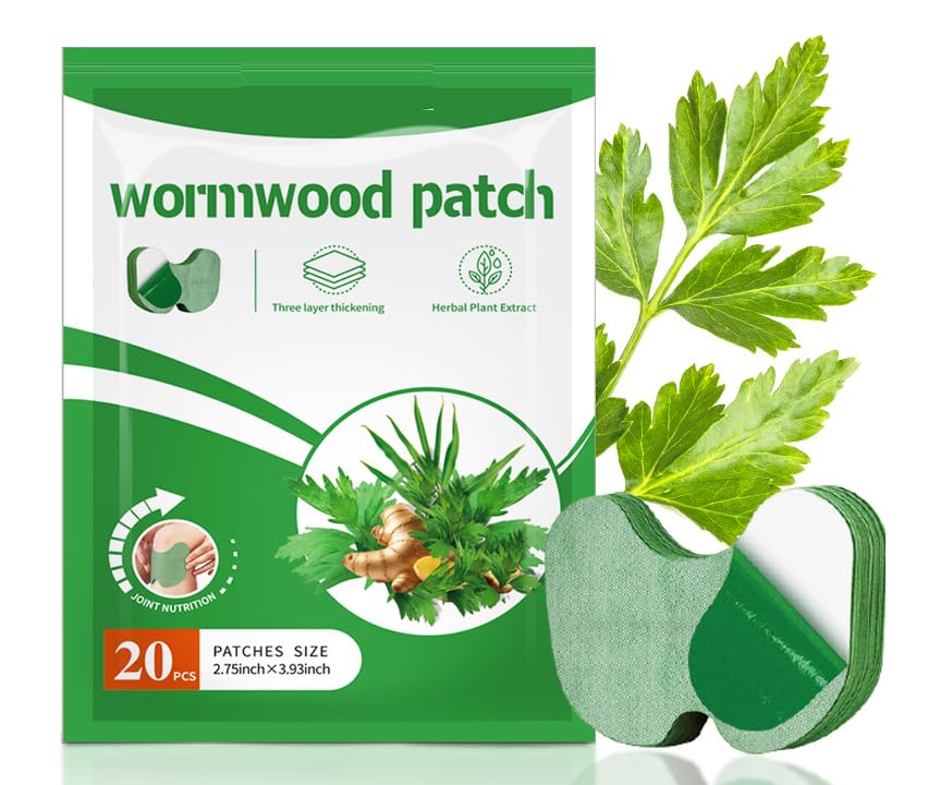 NiTa HyHy Wormwood Knee Pain Patches,Herbal Knee Patches for Pain Relief Extra Strength,Sciatica Pain Relief,for Knee, Back, Neck, Shoulder,20 Count - TrustMedUSA