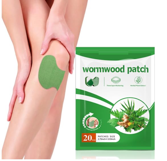 NiTa HyHy Wormwood Knee Pain Patches,Herbal Knee Patches for Pain Relief Extra Strength,Sciatica Pain Relief,for Knee, Back, Neck, Shoulder,20 Count - TrustMedUSA