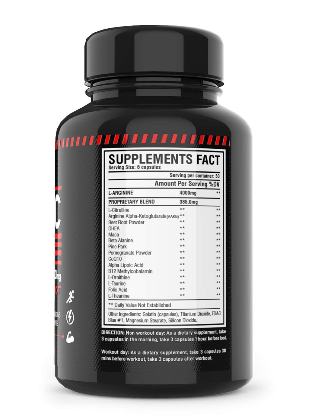Nitric Oxide Supplement Booster Complex L Arginine 4000mg,L Citrulline, AAKG,Beet Root - TrustMedUSA