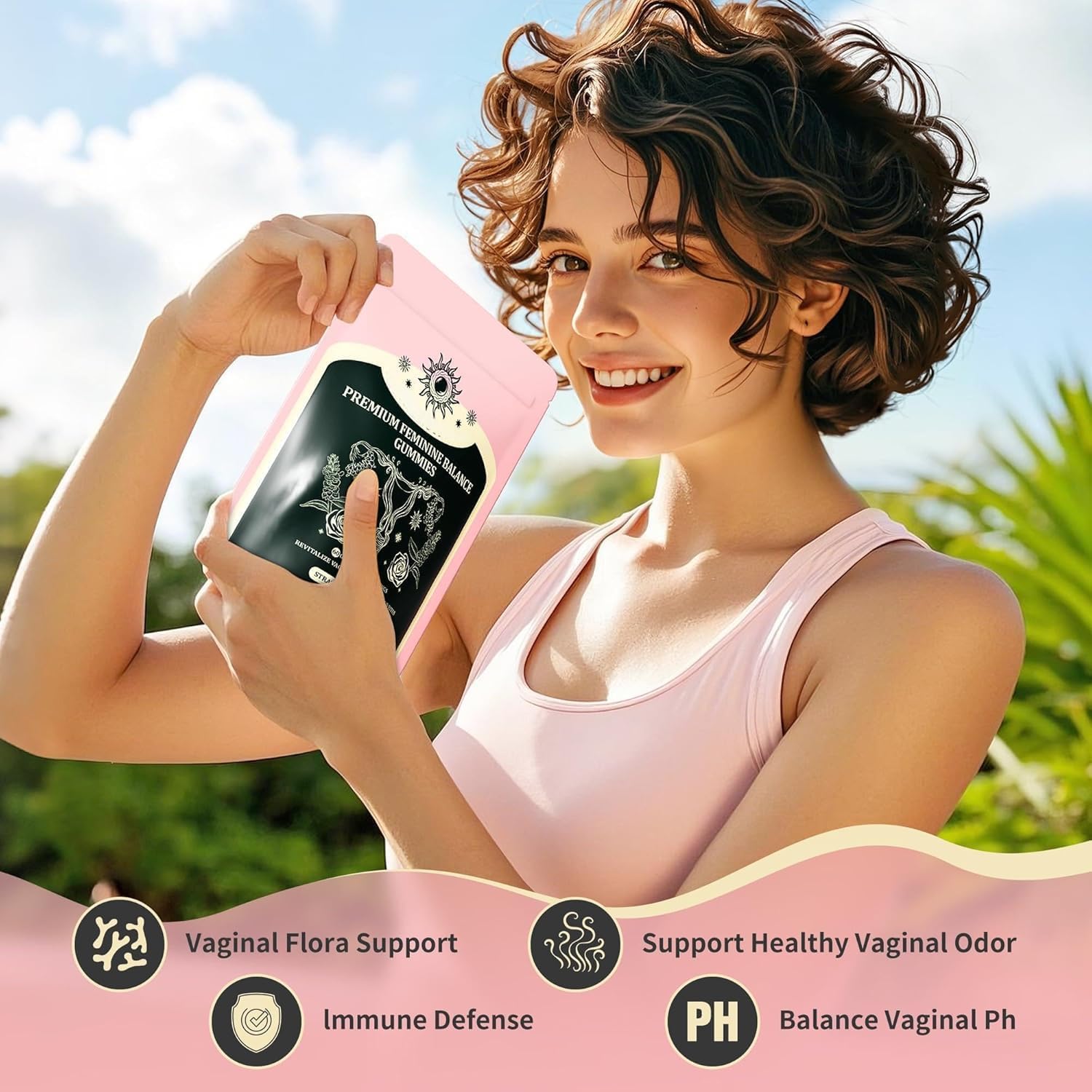 NIUSISE Feminine Balance Gummies, Premium Balance Supplement for Women PH Health, Immune Support, Vegan, Gluten-Free - Hawaiian Pineapple - 120 Gummies - 60 Servings 2 Pack. - TrustMedUSA