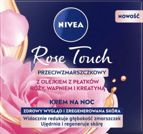 Nivea Rose Touch Anti-Wrinkle Night Cream with Rose Petals Oil Calcium Creatine - Maple Wellness Supplements