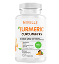 NIVELLE Turmeric Curcumin | Pure Turmeric Curcumin Supplement 1000mg | 95% Curcuminoids with Bee Propolis, Ginger, MCT Oil, Fat Soluble Vitamin C, & Black Pepper | 120 Capsules (1) - TrustMedUSA