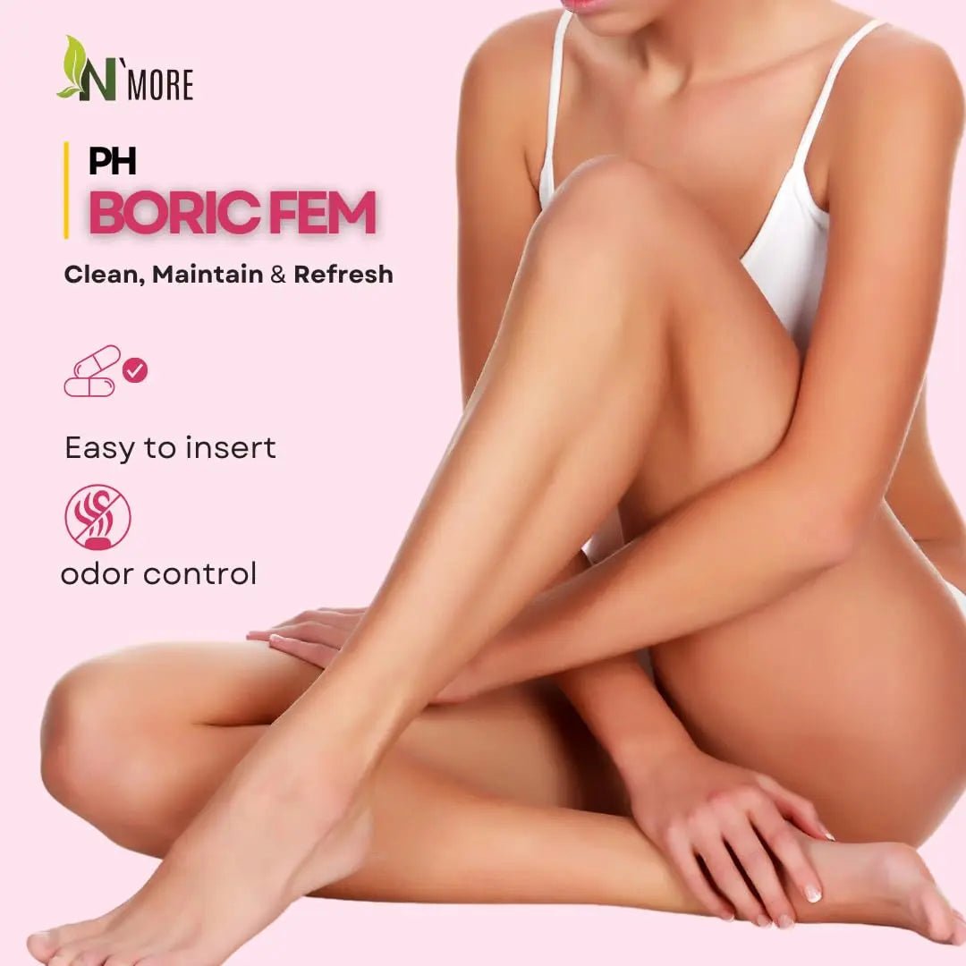 N'More Boric Acid Vaginal Suppositories- 100% Pure - Made in USA- Boricfem Vaginal Health Supplement- 30 Servings (Pack of 1) - TrustMedUSA