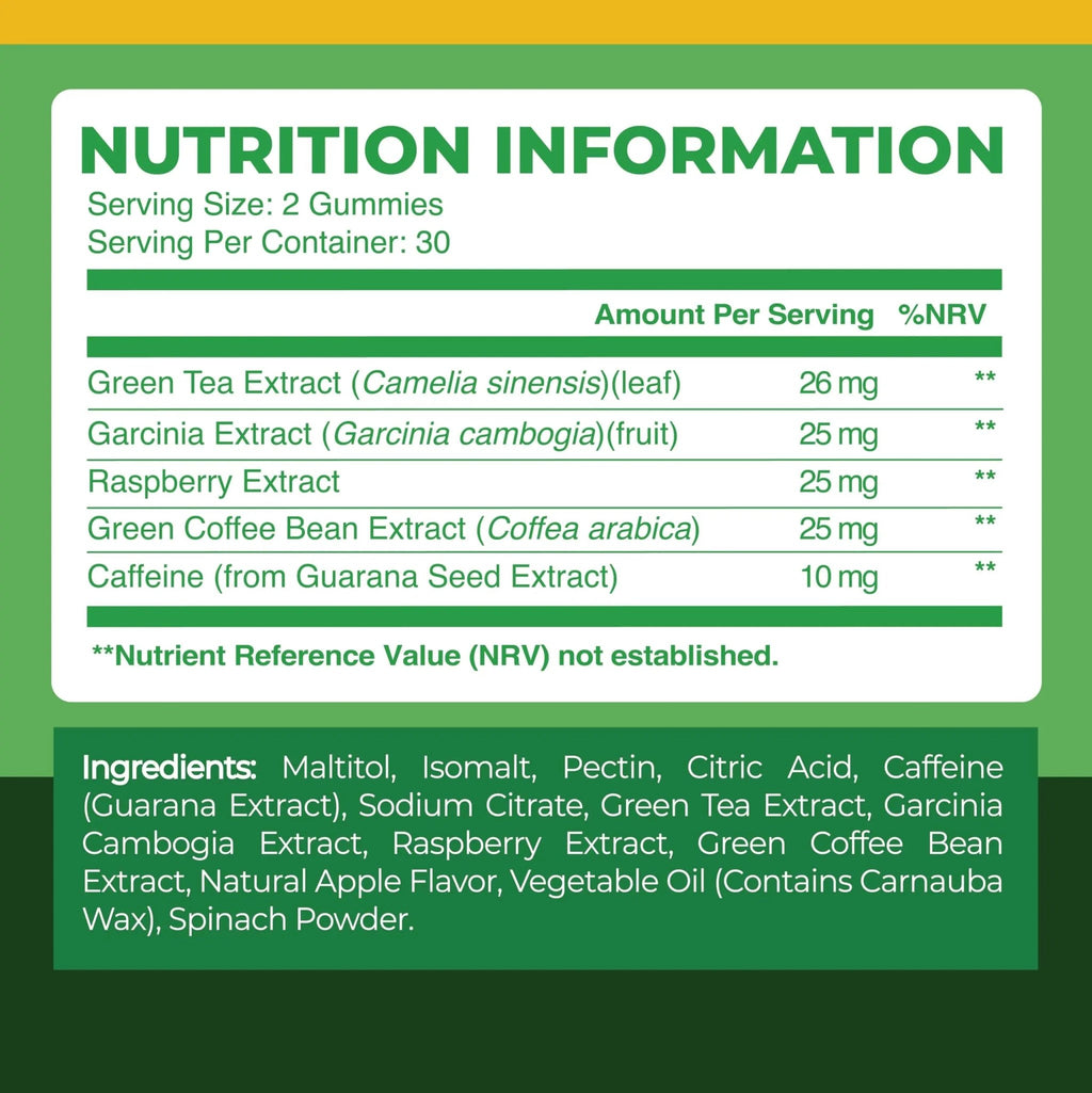 Nobi Nutrition Green Tea Fat Burner Gummies for Weight Loss | Metabolism Boost - TrustMedUSA