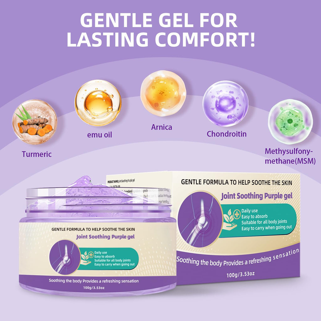 Nodfens Joint Pain Gel, Purple Relief Soothing Massage Cream for Knees, Neck, Feet, Hand Whole Body - TrustMedUSA