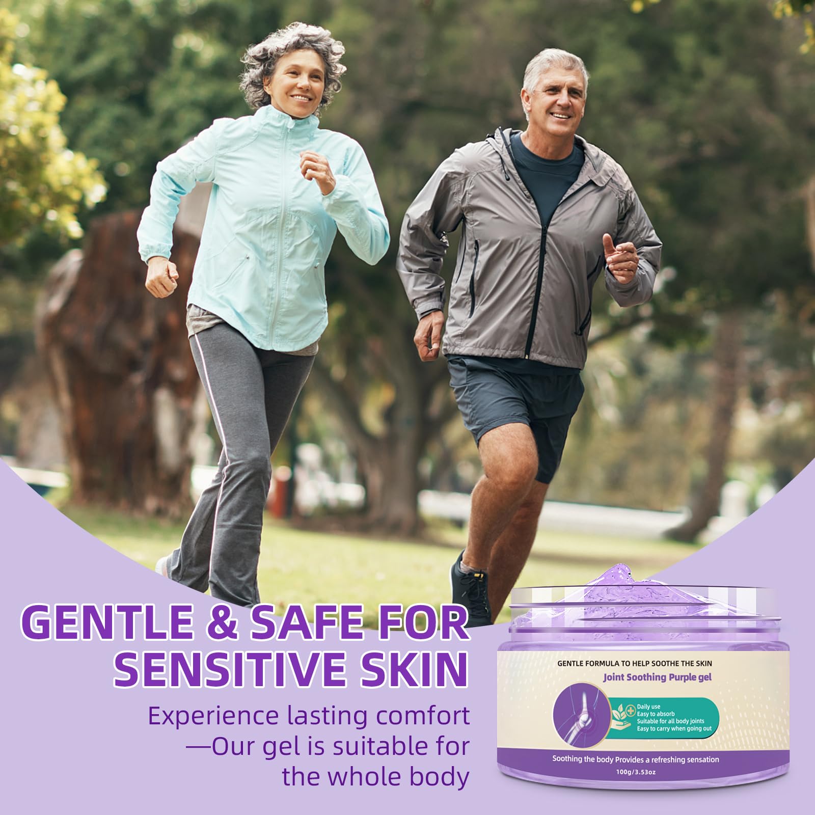 Nodfens Joint Pain Gel, Purple Relief Soothing Massage Cream for Knees, Neck, Feet, Hand Whole Body - TrustMedUSA