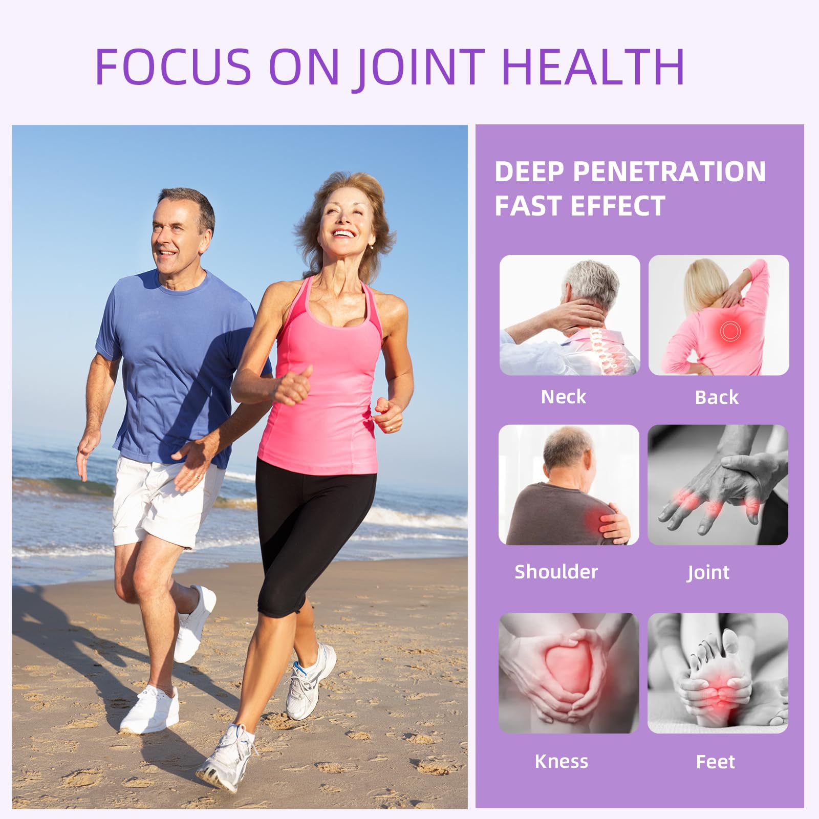 Nodfens Joint Pain Gel, Purple Relief Soothing Massage Cream for Knees, Neck, Feet, Hand Whole Body - TrustMedUSA