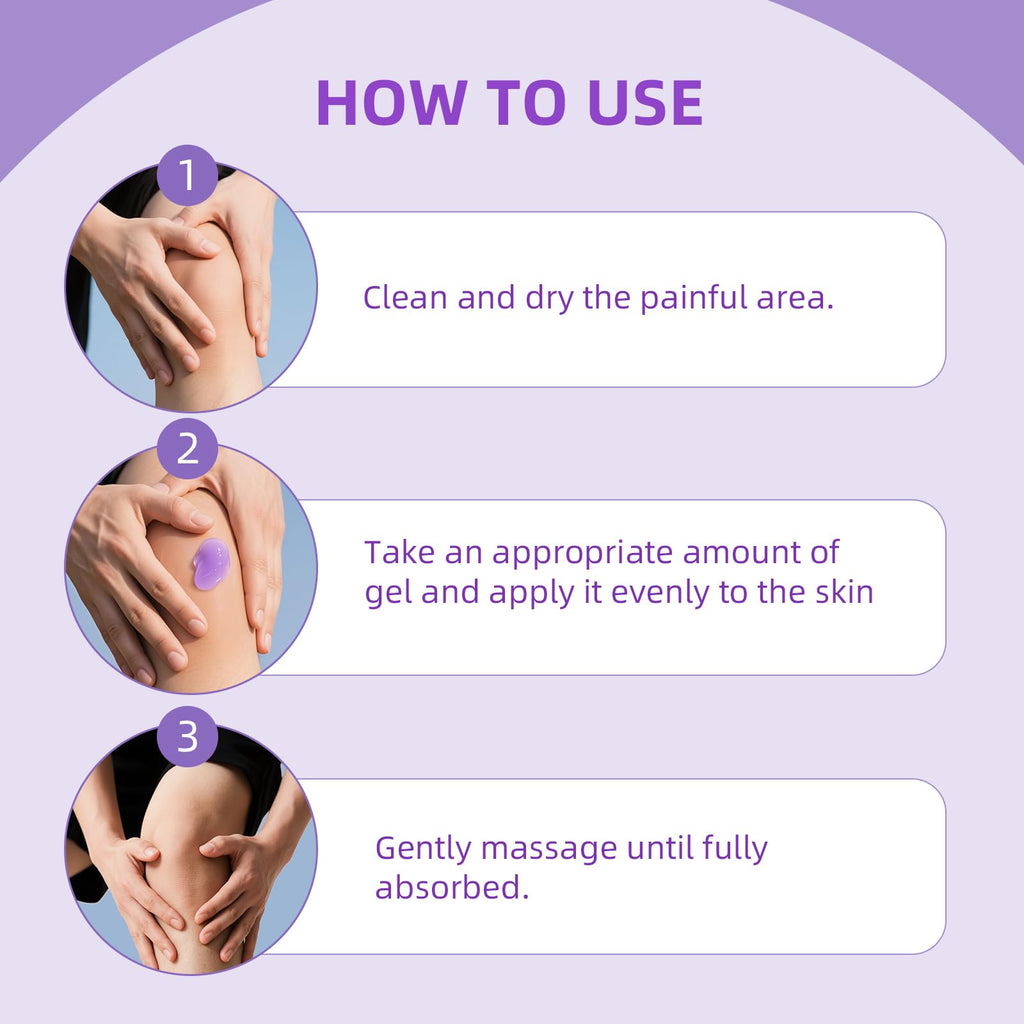 Nodfens Joint Pain Gel, Purple Relief Soothing Massage Cream for Knees, Neck, Feet, Hand Whole Body - TrustMedUSA