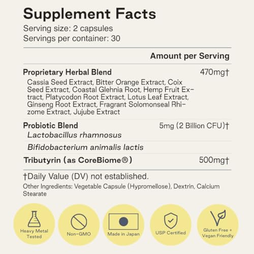 NOOCI NOO Gut, Gut + Skin: 3-in-1 Gut Health Supplement with Herbs, Probiotic & Postbiotic, Digestive Support for Bloating & Constipation, 60 Vegan Capsules - TrustMedUSA