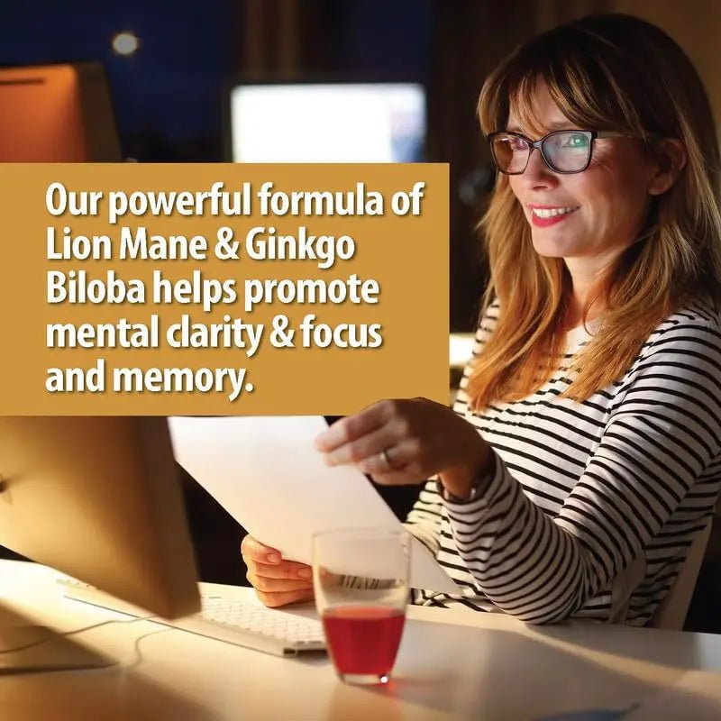 NooMost Organic Lions Mane Supplement Capsules 5400mg, Ginkgo Biloba 120mg - TrustMedUSA
