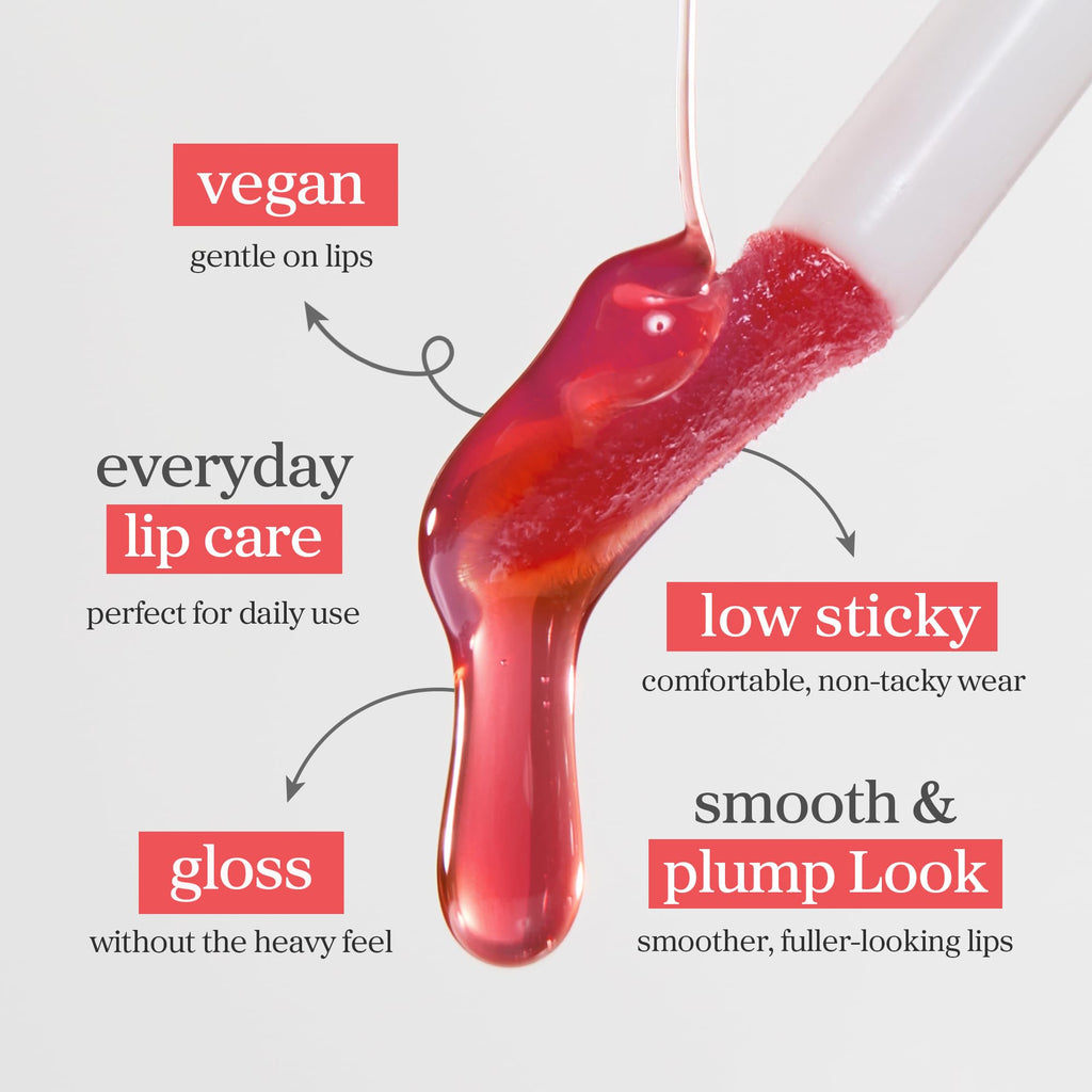 NOONI Korean Lip Oil - Appleberry | Long-Lasting, Moisturizing, Plumping, Revitalizing for Dry Lips, Waterproof, No Peel Off, Hydrating, Nourishing Crystal Clear, Stocking Stuffers, 0.12 FL Oz - TrustMedUSA