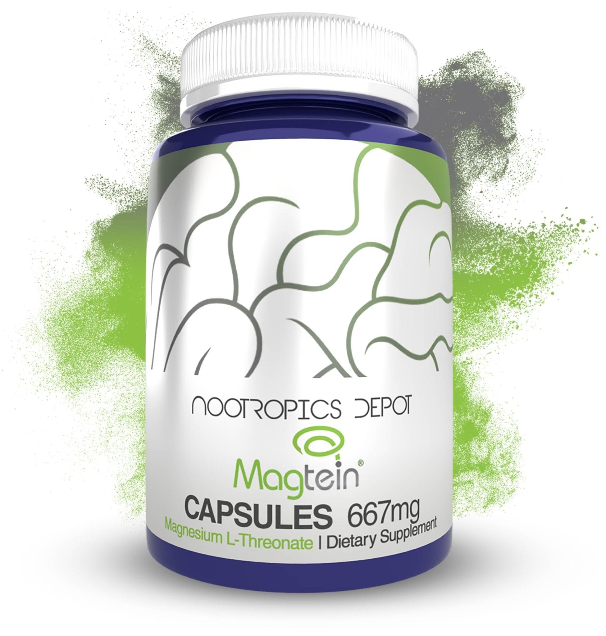 Nootropics Depot Magtein Magnesium L-Threonate Capsules | 90 Count | Mineral Supplement | Natural | Supports Mitochondrial Function | Boosts Energy and Cognitive Function - TrustMedUSA
