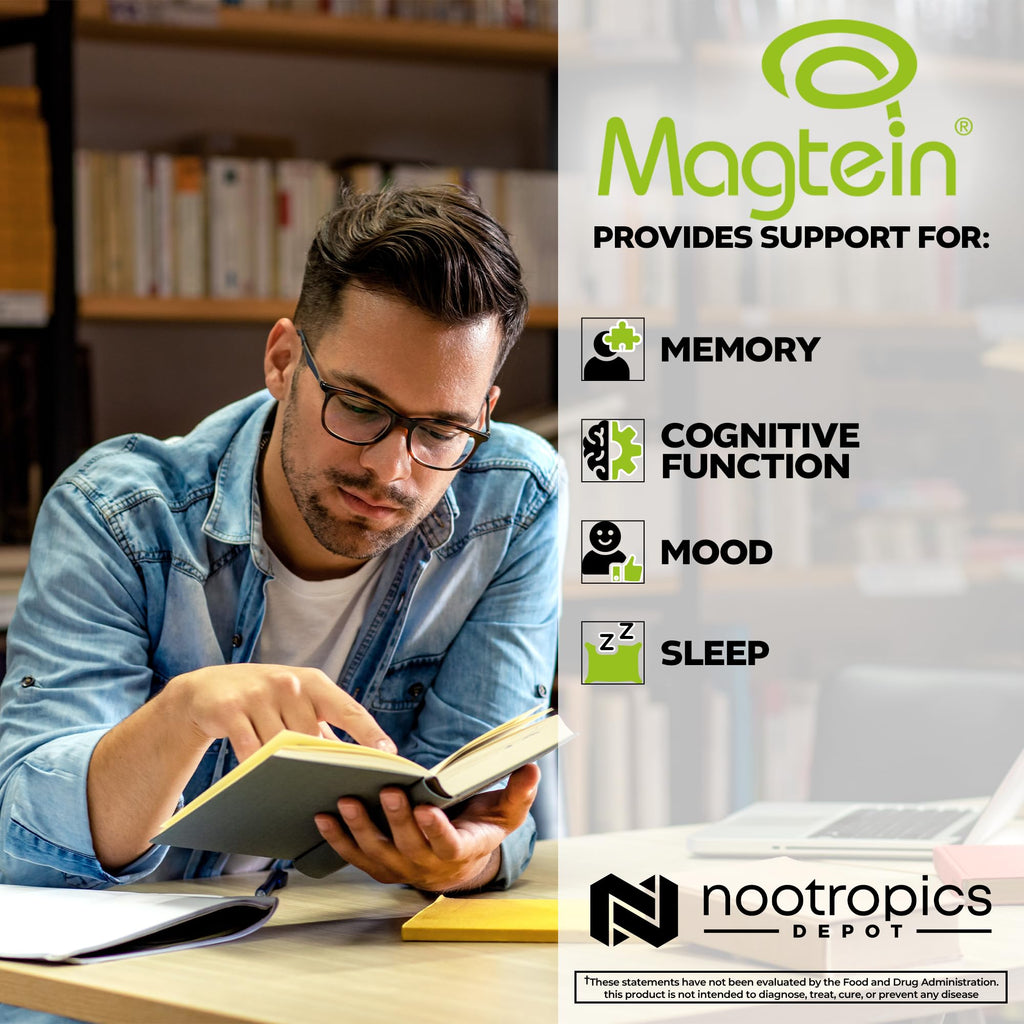 Nootropics Depot Magtein Magnesium L-Threonate Capsules | 90 Count | Mineral Supplement | Natural | Supports Mitochondrial Function | Boosts Energy and Cognitive Function - TrustMedUSA