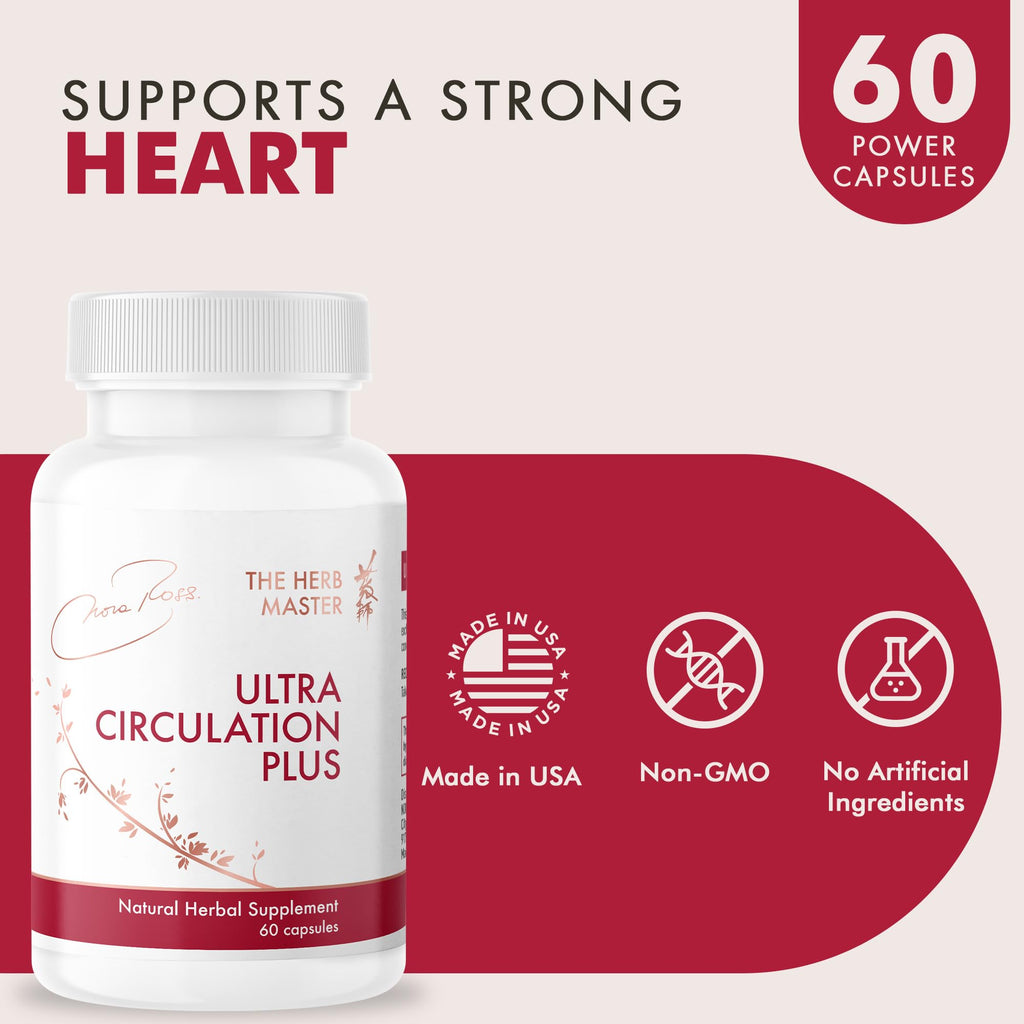 Nora Ross Ultra Circulation Supplements – Healthy Nitric Oxide Supplements for Men & Women – Healthy Heart and Blood Flow Support – Nitric Oxide Booster Supplement – 60 Capsules - TrustMedUSA