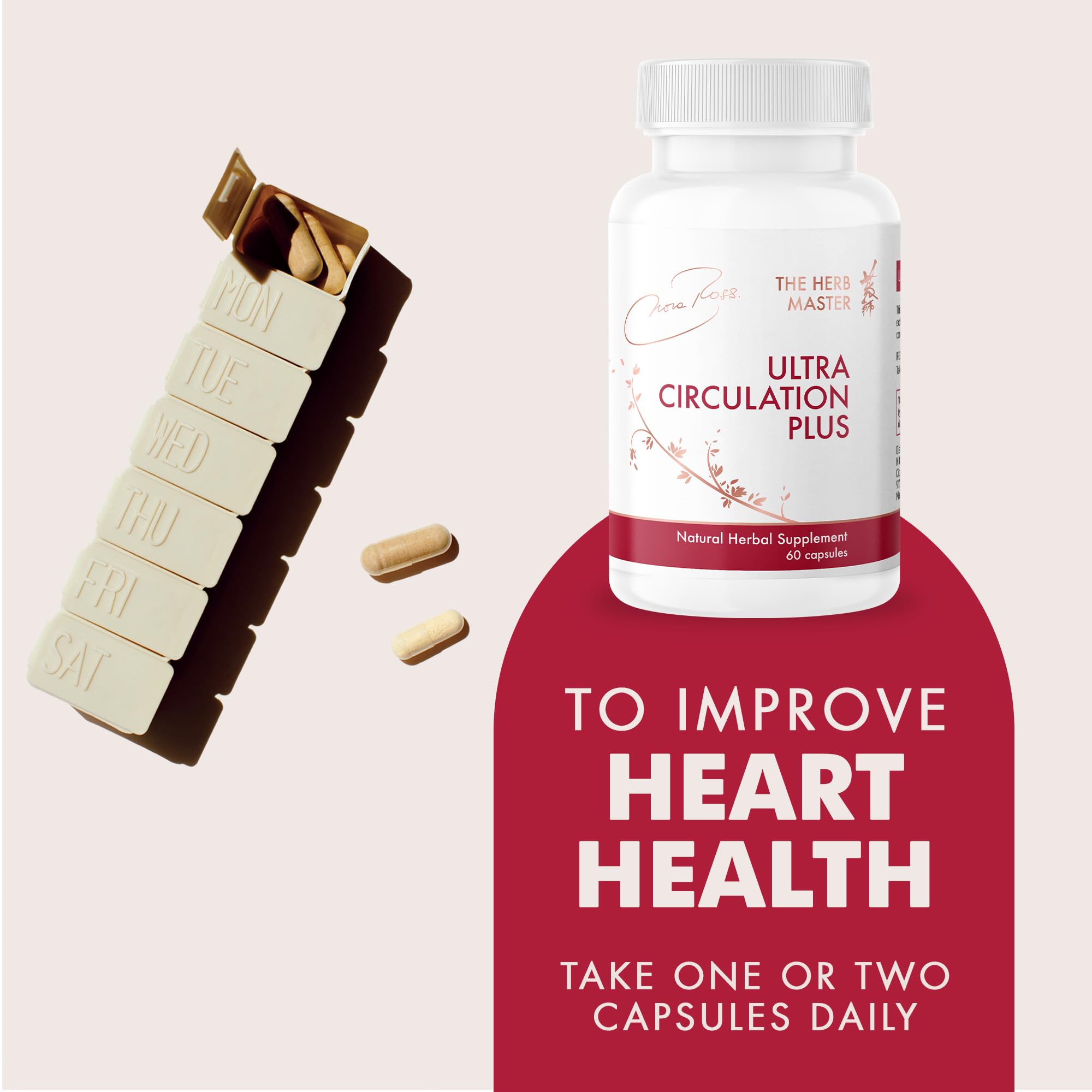 Nora Ross Ultra Circulation Supplements – Healthy Nitric Oxide Supplements for Men & Women – Healthy Heart and Blood Flow Support – Nitric Oxide Booster Supplement – 60 Capsules - TrustMedUSA