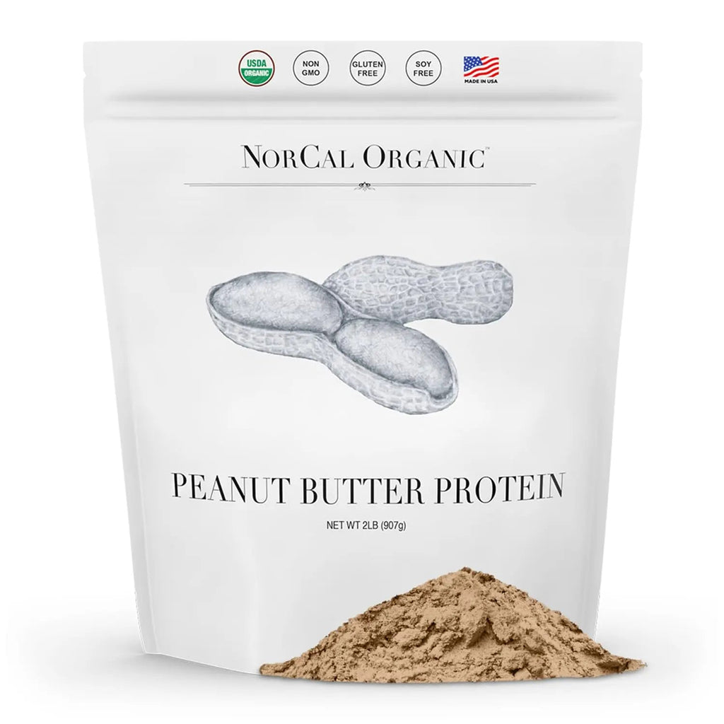 Norcal Organic Peanut Butter Protein Powder - 2lb | Vegan, Low-Cal, 11g Protein - TrustMedUSA
