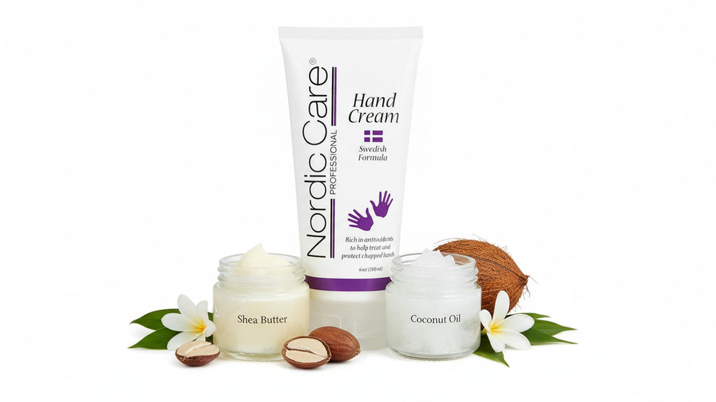 Nordic Care Hand Cream, 6 oz. | Shea Butter Hand Lotion for Dry Hands and Cracked Skin | Paraben & Lanolin-free | Essential Oils, Vitamin A & E, Squalane & Lavender - TrustMedUSA