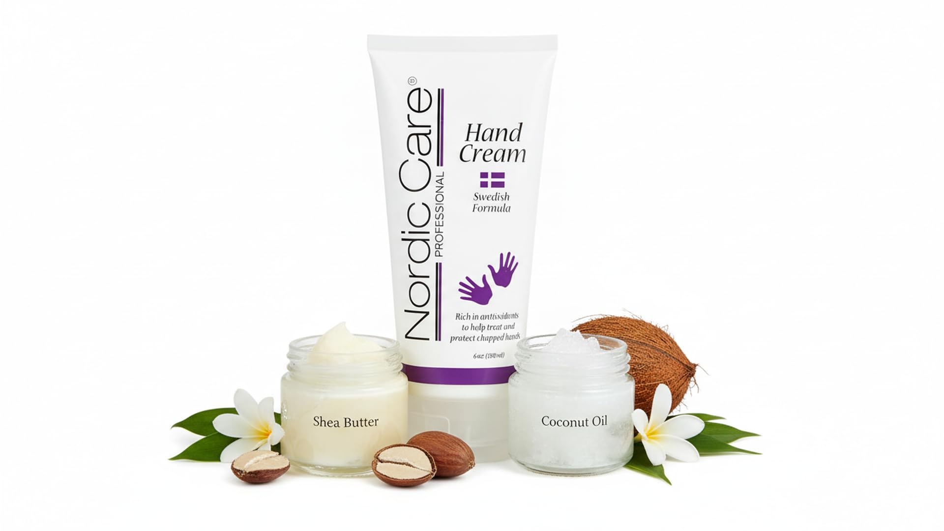 Nordic Care Hand Cream, 6 oz. | Shea Butter Hand Lotion for Dry Hands and Cracked Skin | Paraben & Lanolin-free | Essential Oils, Vitamin A & E, Squalane & Lavender - TrustMedUSA