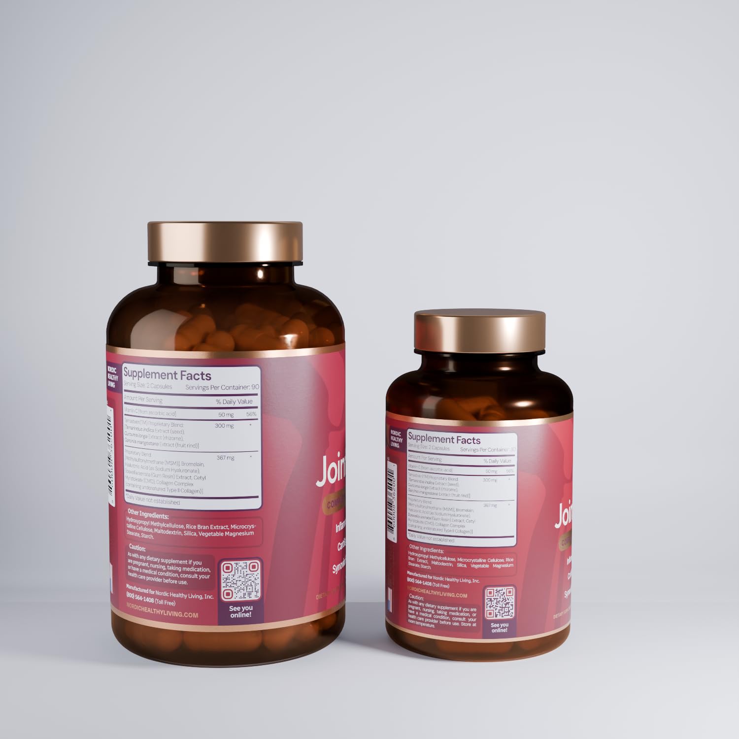 Nordic Healthy Living Joint Food AS SEEN ON TV | Powered by Clinically Studied Tamasteen | Joint Mobility and Comfort with Triple Action Formula (1 Month Supply) - TrustMedUSA