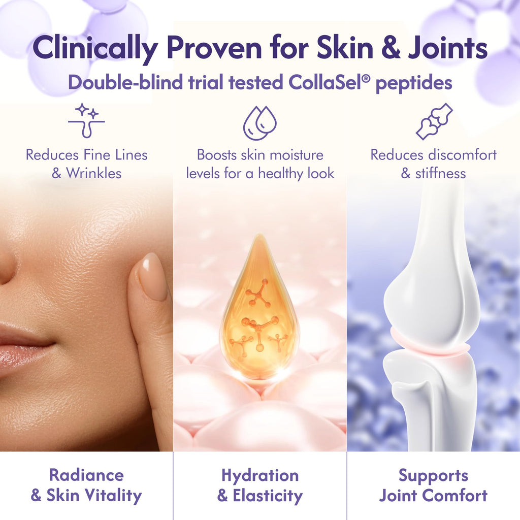 Nordic Liquid Collagen Peptide Drink, Organic Birch Sap, Wild blueberry + Vitamin C, Made in Finland - 10g Clinically Studied Grass Fed Collagen Peptides for Skin Hair Nails & Joint Support, with Silica, BPA-Free Beverage (12 Pack) - TrustMedUSA