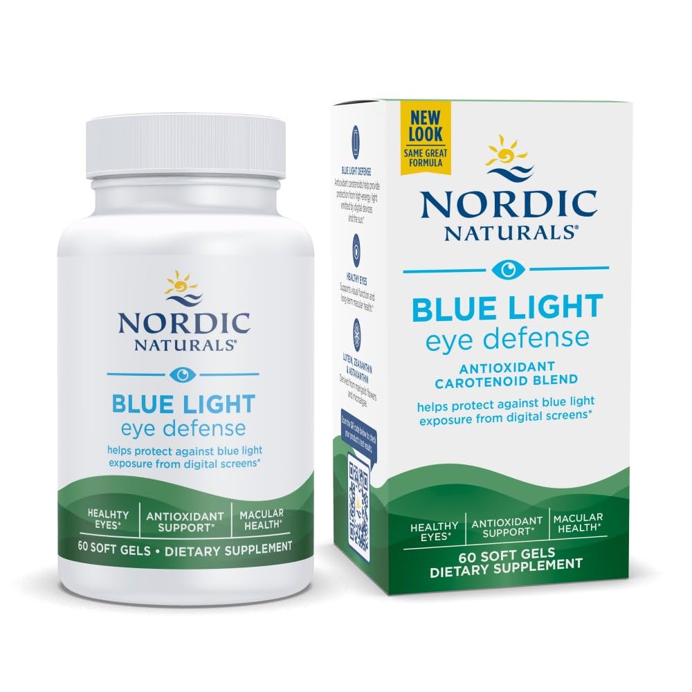 Nordic Naturals Blue Light Defense - 60 Soft Gels - Four Phytonutrients with Complementary Antioxidant Capacities - Supports Retinal Health, Visual Function - Non-GMO - 60 Servings - TrustMedUSA