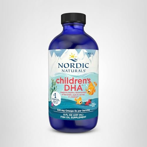 Nordic Naturals Children’s DHA, Strawberry - 8 oz for Kids - 530 mg Omega-3 with EPA & DHA - Brain Development & Function - TrustMedUSA