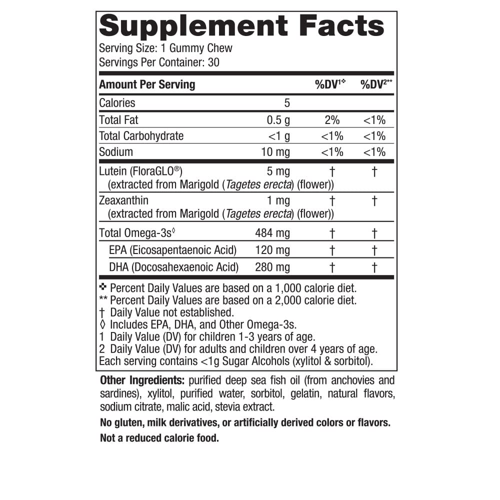 Nordic Naturals Children’s Eye Health Gummies, Strawberry Lemonade - 30 Gummies for Kids - 484 mg Total Omega-3s DHA, Lutein & Zeaxanthin - Brain Health, Antioxidant Support, Non-GMO - 30 Servings - TrustMedUSA
