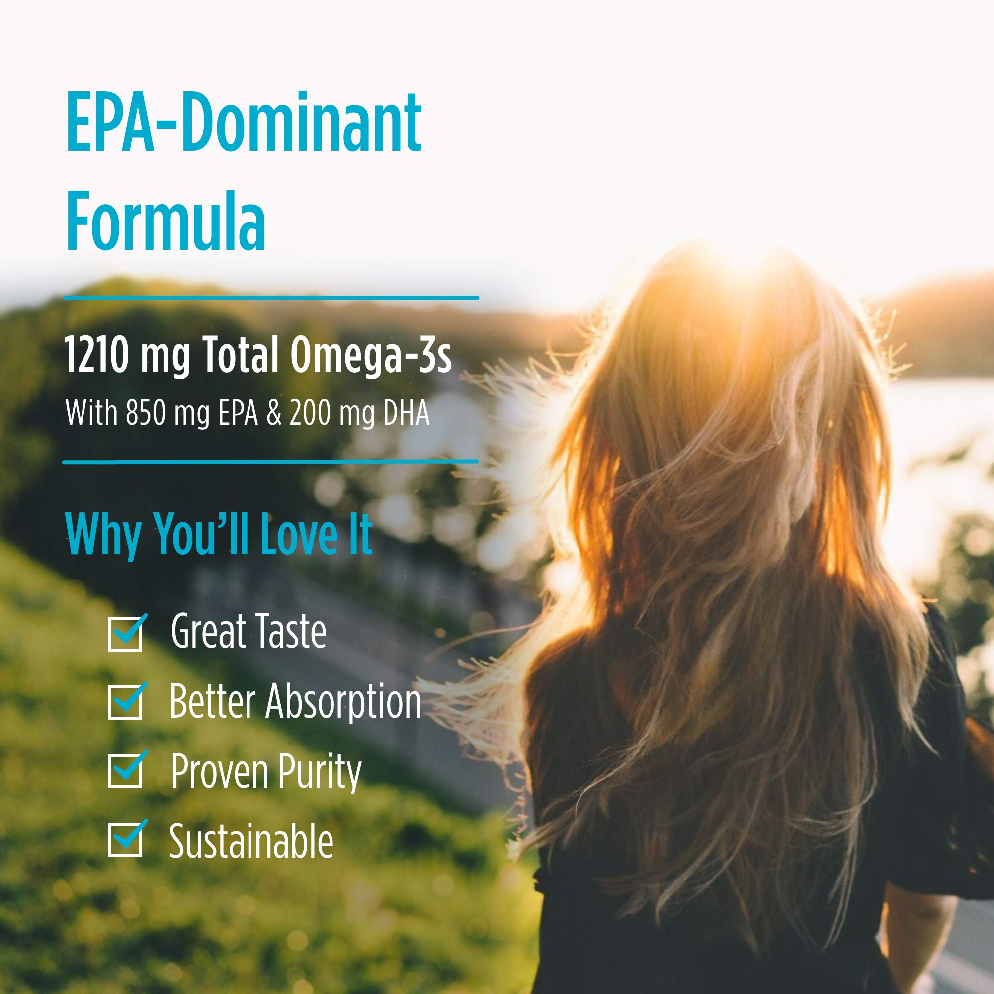 Nordic Naturals EPA, Lemon - 60 Soft Gels - 1210 mg Omega-3 - High-Intensity EPA Formula for Positive Mood, Heart Health & Healthy Immunity - 30 Servings - TrustMedUSA