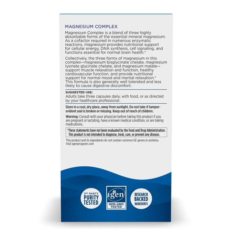 Nordic Naturals Magnesium Complex - 90 Capsules - 225 mg Magnesium, 1.9 mg Iron - Brain & Heart Health, Mood, Energy, & Muscle Relaxation - Non-GMO, Vegan - 30 Servings - TrustMedUSA