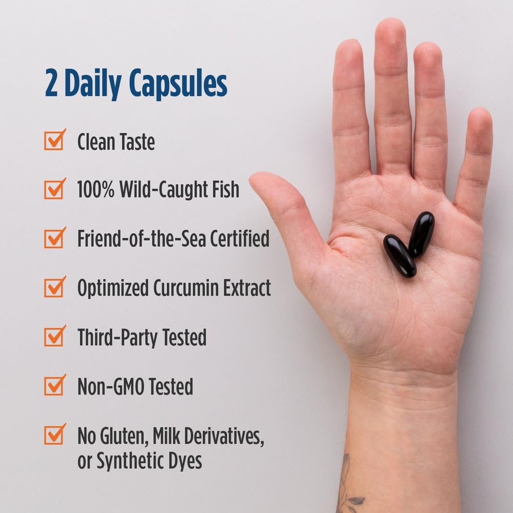 Nordic Naturals Memory Support with Curcumin - 60 Soft Gels - 1000 mg Omega-3 + 400 mg Optimized Curcumin - Memory, Cognition - Contains Phosphatidylcholine & Huperzine A - Non-GMO - 30 Servings - TrustMedUSA