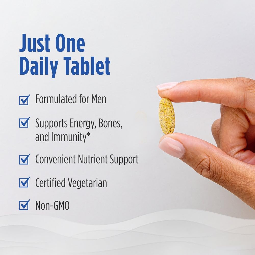 Nordic Naturals Men’s Multivitamin One Daily - Bone, Energy, & Blood-Vessel Support - Immunity Supplement - 20 Essential Nutrients - 30 Tablets - 30 Servings - TrustMedUSA