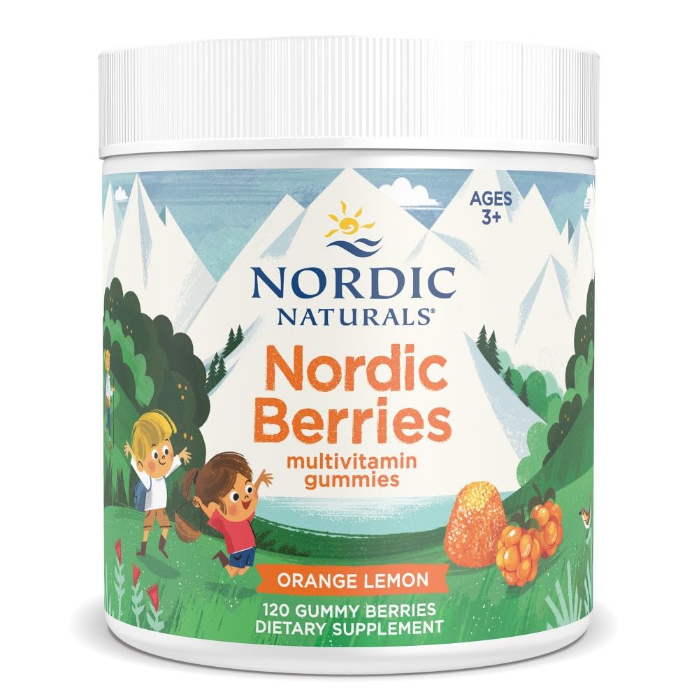 Nordic Naturals Nordic Berries, Citrus - 120 Gummy Berries - Great-Tasting Multivitamin for Ages 2+ - Growth, Development, Optimal Wellness - Non-GMO, Vegetarian - 30 Servings - TrustMedUSA