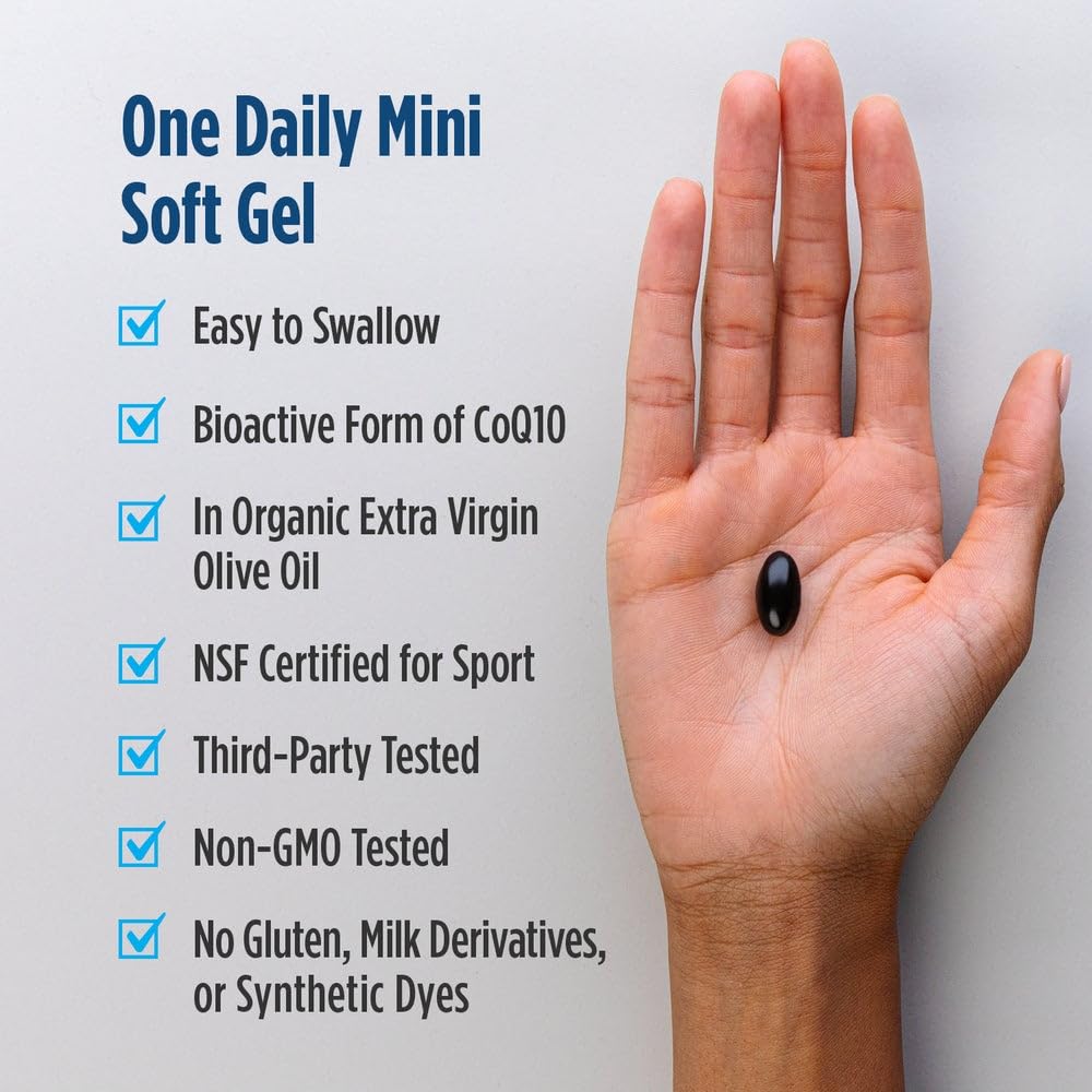 Nordic Naturals Nordic CoQ10 Ubiquinol Sport - 60 Mini Soft Gels - 100 mg Ubiquinol - Heart Health, Physical Performance, Cellular Energy Production - Non-GMO - 60 Servings - TrustMedUSA