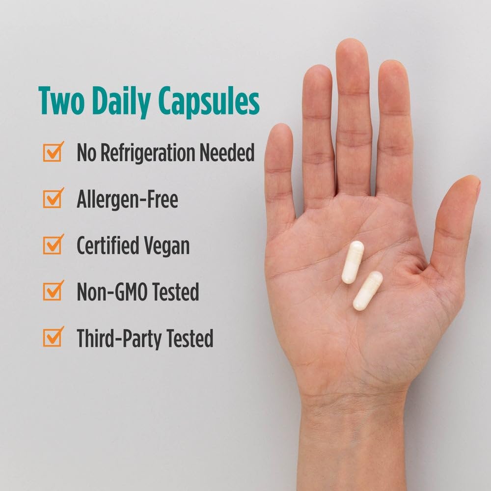 Nordic Naturals Nordic Flora Probiotic Daily - 60 Capsules - 4 Probiotic Strains with 12 Billion Cultures - Optimal Wellness, Immune Support, Digestive Health - Non-GMO, Vegan - 30 Servings - TrustMedUSA