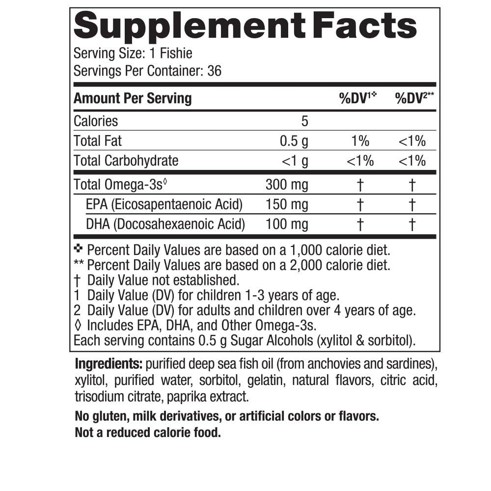 Nordic Naturals Nordic Omega-3 Fishies, Tutti Frutti - 36 Fishies - 300 mg Total Omega-3s with EPA & DHA - Healthy Brain, Mood, Vision & Immune System - Non-GMO - 36 Servings - TrustMedUSA
