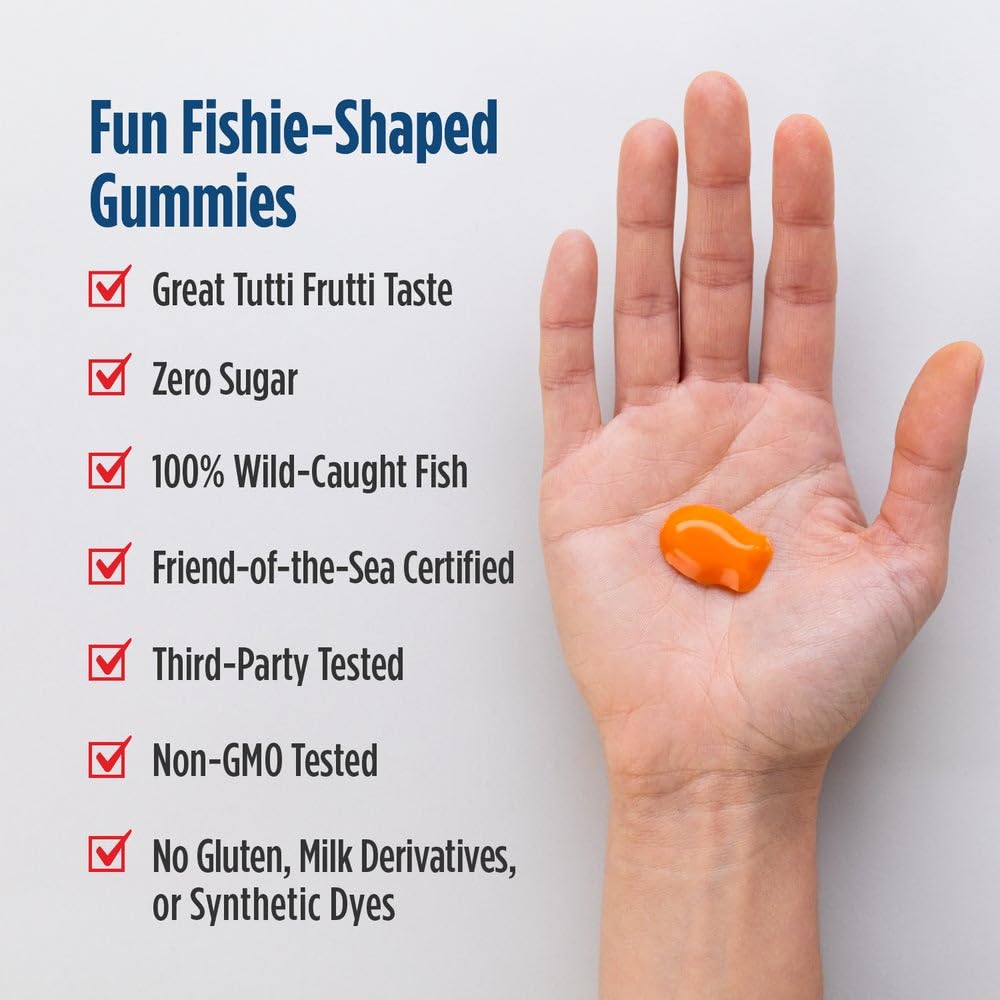 Nordic Naturals Nordic Omega-3 Fishies, Tutti Frutti - 36 Fishies - 300 mg Total Omega-3s with EPA & DHA - Healthy Brain, Mood, Vision & Immune System - Non-GMO - 36 Servings - TrustMedUSA