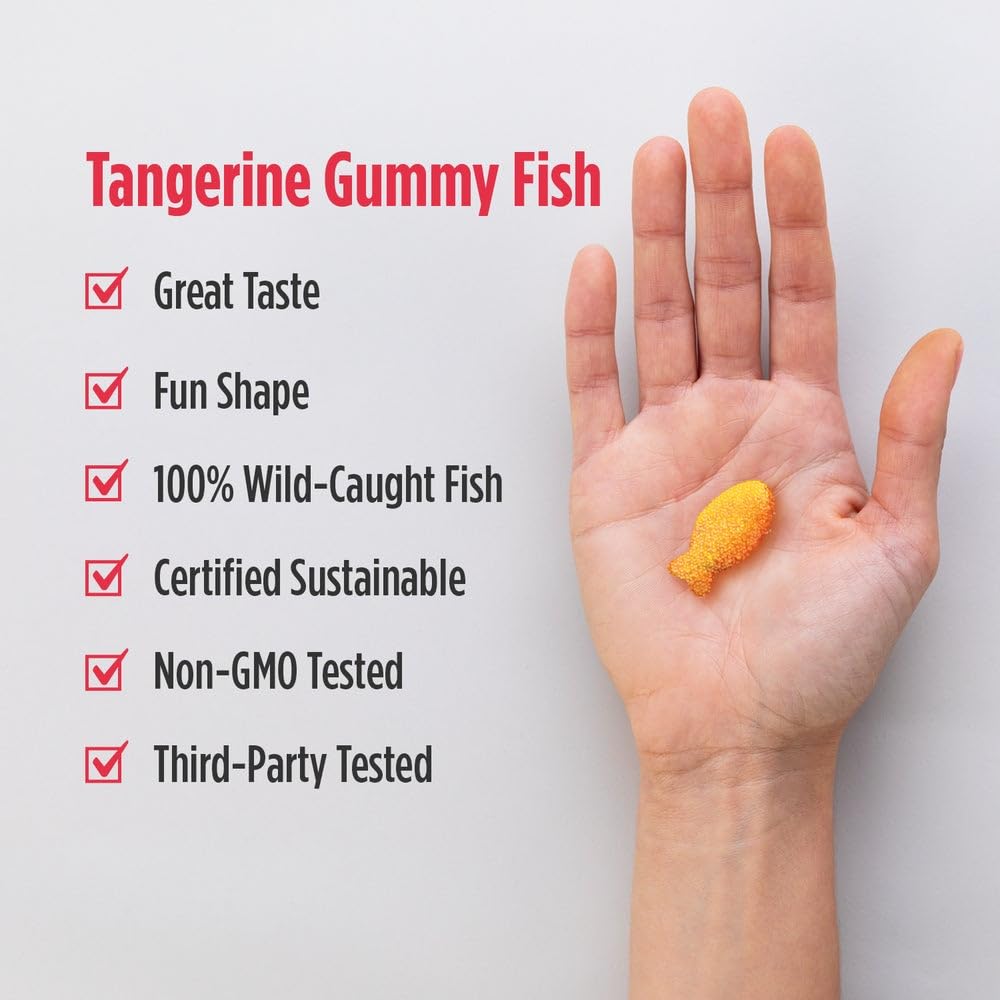 Nordic Naturals Nordic Omega-3 Gummy Fish, Tangerine - 30 Gummy Fish - 124 mg Total Omega-3s with EPA & DHA - Non-GMO - 30 Servings - TrustMedUSA