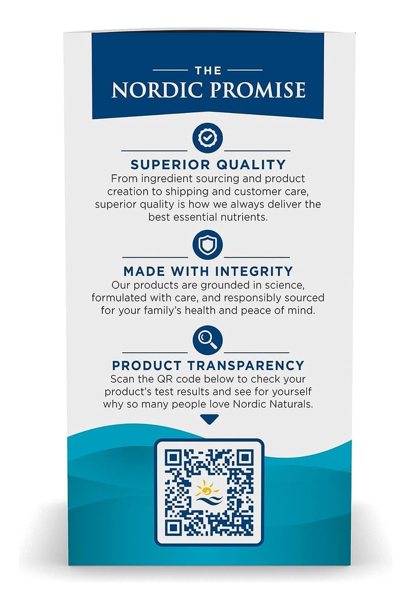 Nordic Naturals Omega-3 in Fish Gelatin, Lemon Flavor - 60 Fish Gels - 690 mg Omega-3 - Fish Oil - EPA & DHA - Immune Support, Brain & Heart Health, Optimal Wellness - Non-GMO - 30 Servings - TrustMedUSA