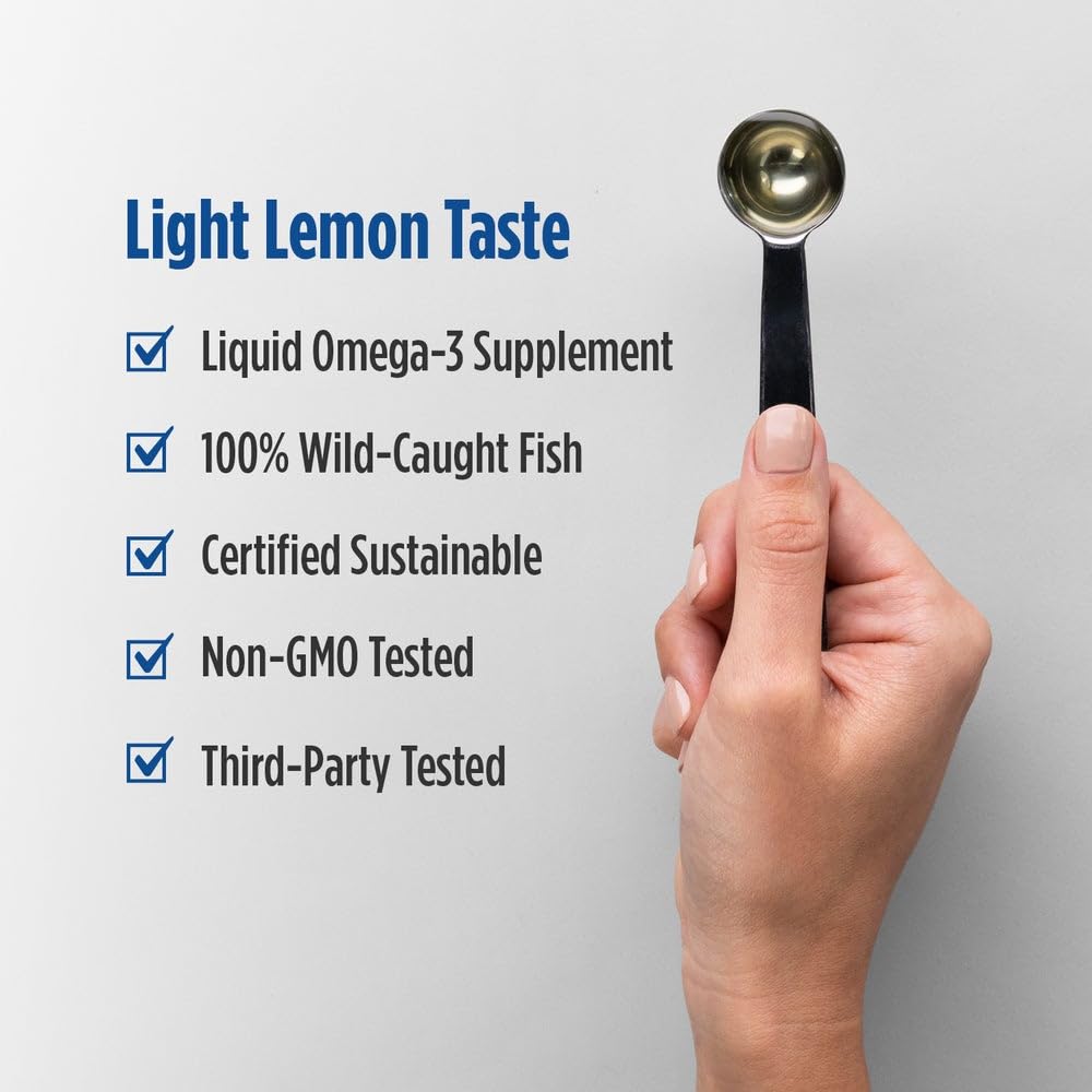 Nordic Naturals Omega-3, Lemon Flavor - 16 oz - 1560 mg Omega-3 - Fish Oil - EPA & DHA - Immune Support, Brain & Heart Health, Optimal Wellness - Non-GMO - 96 Servings - TrustMedUSA