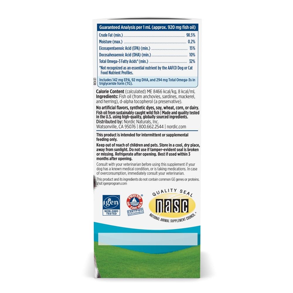 Nordic Naturals Omega-3 Pet Bundle - 2 oz Omega-3 Fish Oil for Small Dogs & Cats, 8 oz Pet Cod Liver Oil Promotes Heart, Skin, Coat, & Immune Health - TrustMedUSA