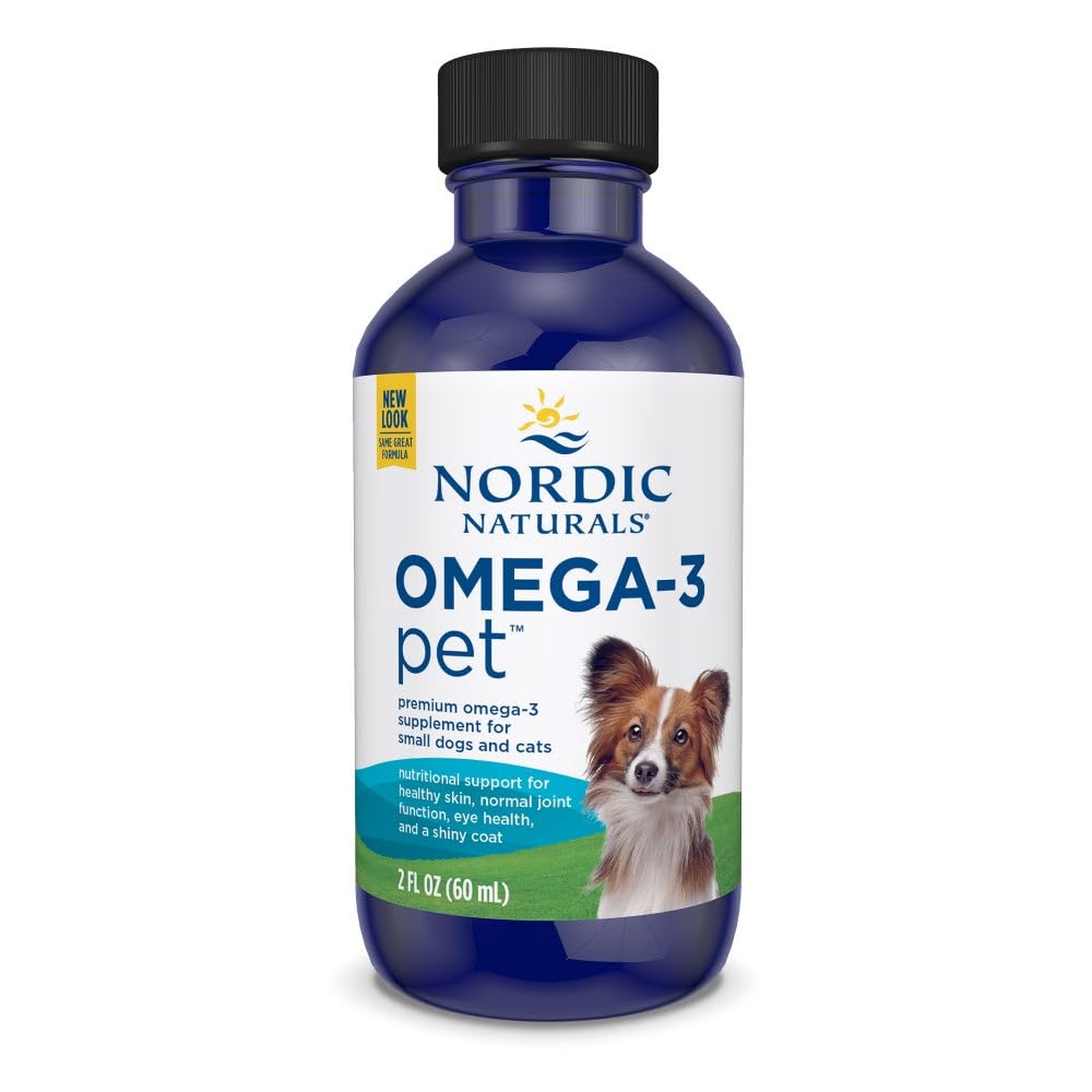 Nordic Naturals Omega-3 Pet Bundle - 2 oz Omega-3 Fish Oil for Small Dogs & Cats, 8 oz Pet Cod Liver Oil Promotes Heart, Skin, Coat, & Immune Health - TrustMedUSA